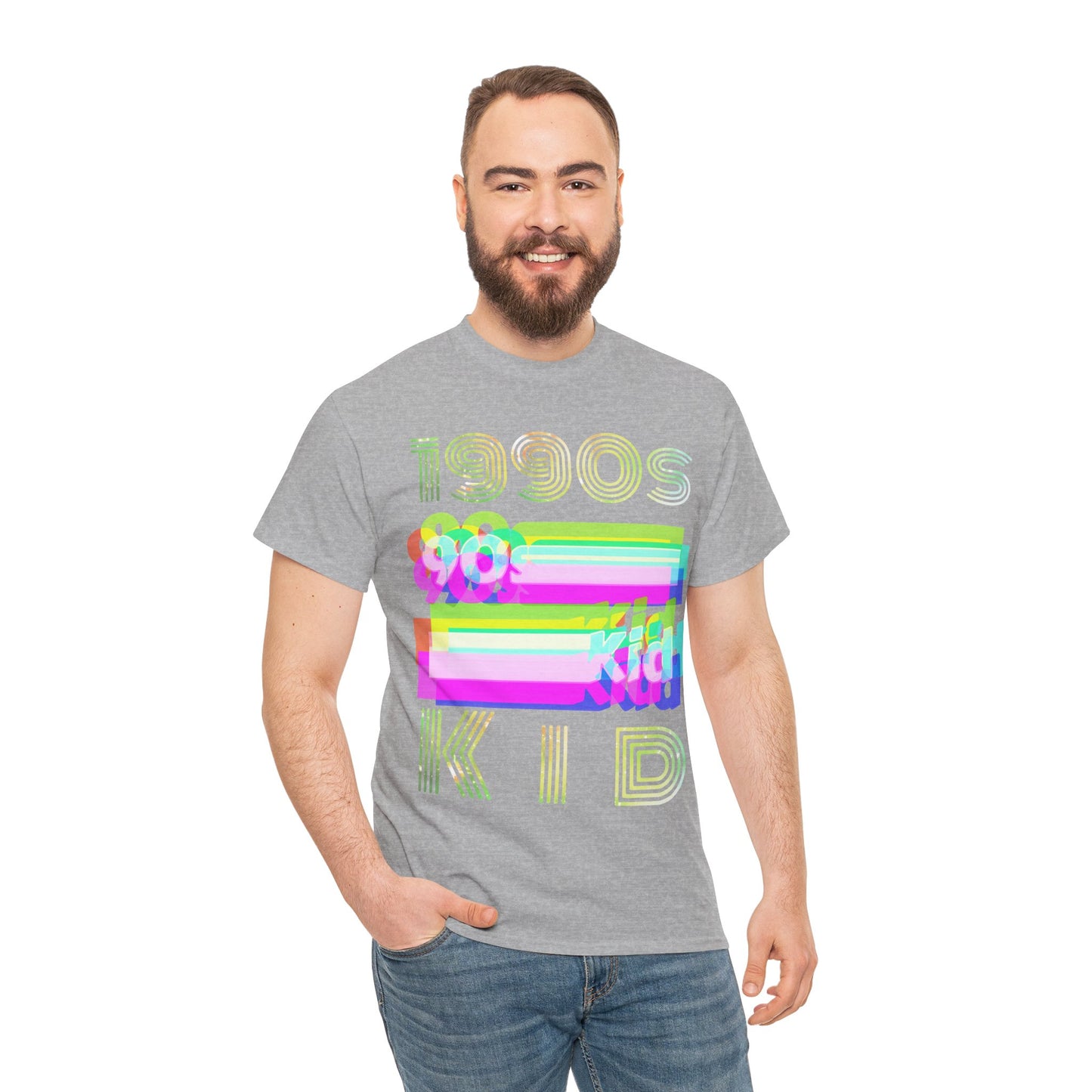 1990s kid decade party Unisex Heavy Cotton Tee