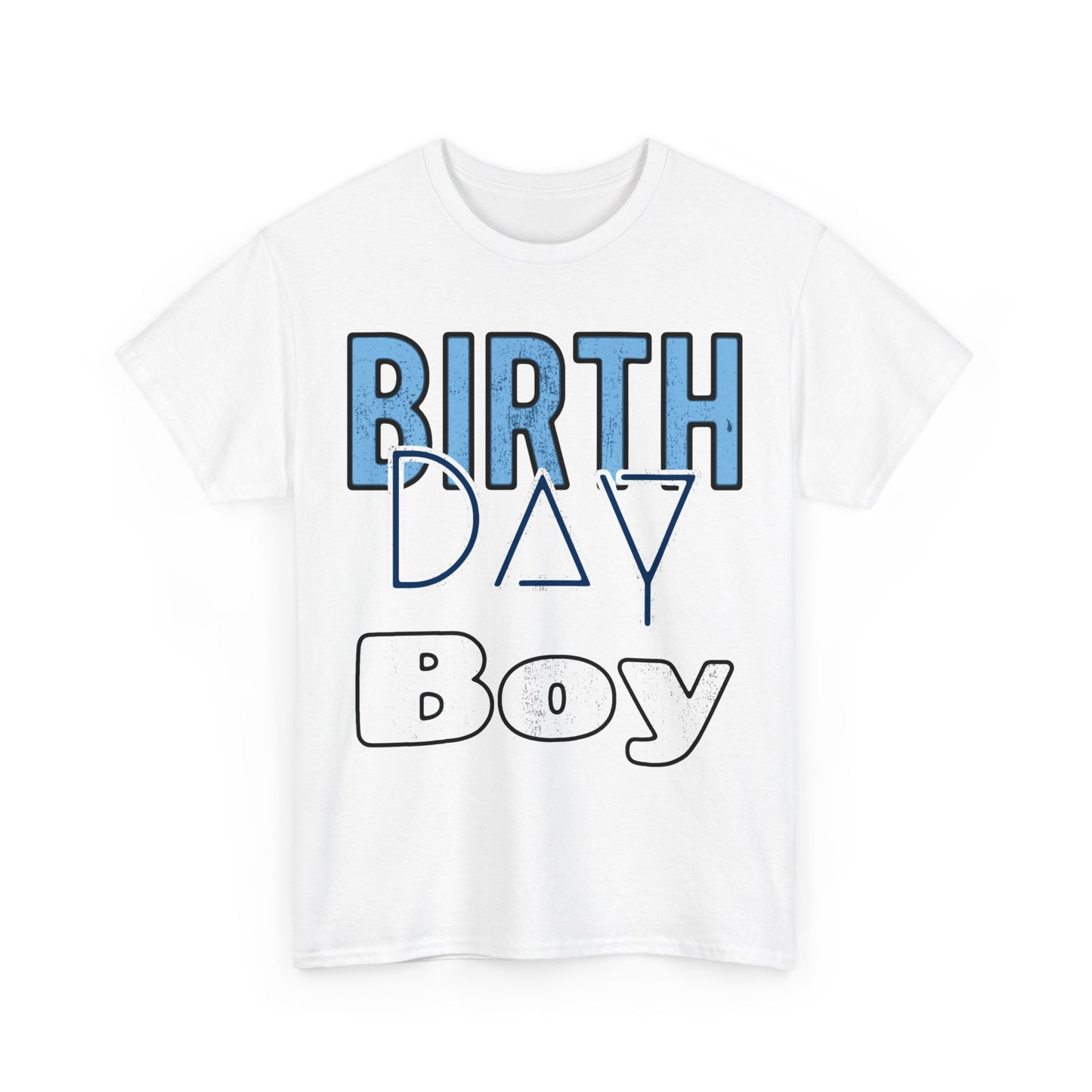 Birthday Boy Blue Washed Look Unisex Heavy Cotton Tee