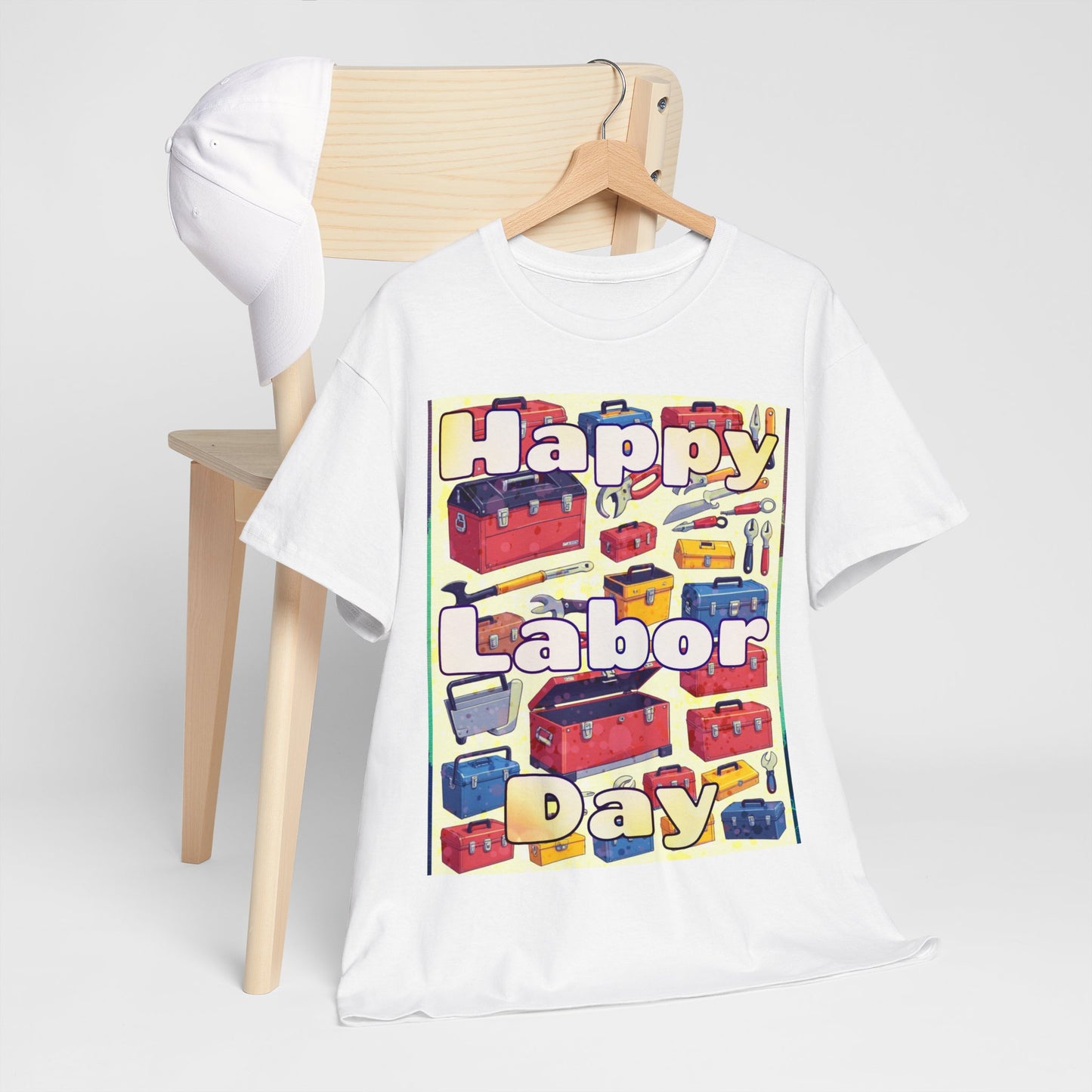 Happy Labor Day Celebrations Unisex Heavy Cotton Tee