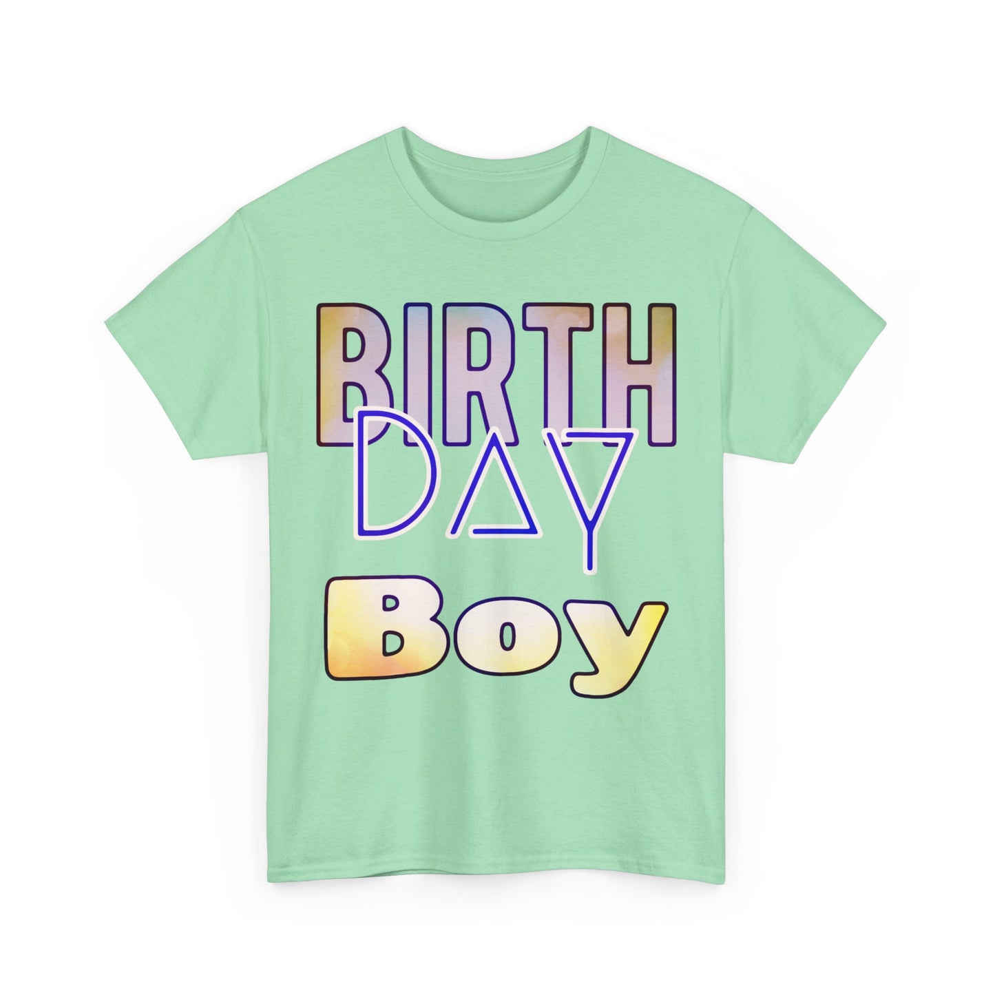 Birthday Boy Gold & Blue Unisex Heavy Cotton Tee