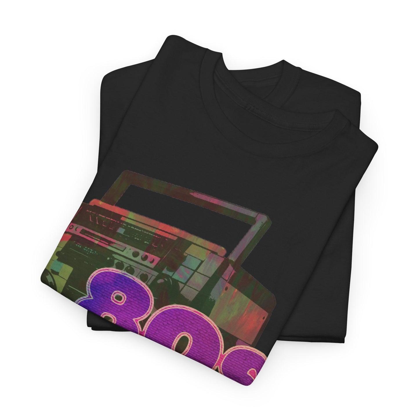 80s Kid Stunning Boombox design Unisex Heavy Cotton Tee