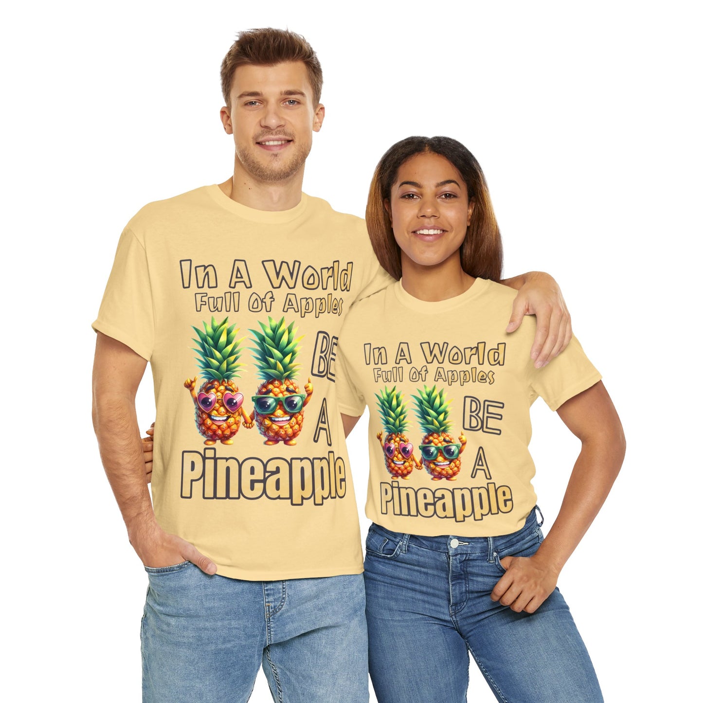 Cool Pineapple Couple Mr & Mrs Unisex Heavy Cotton Tee