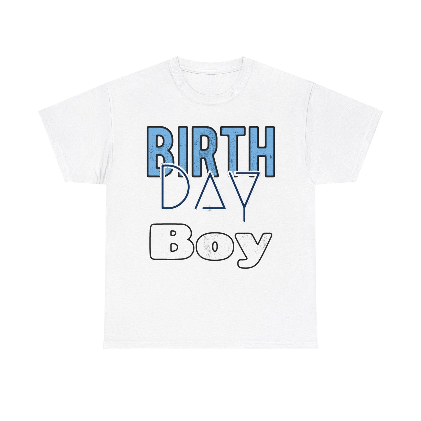 Birthday Boy Blue Washed Look Unisex Heavy Cotton Tee