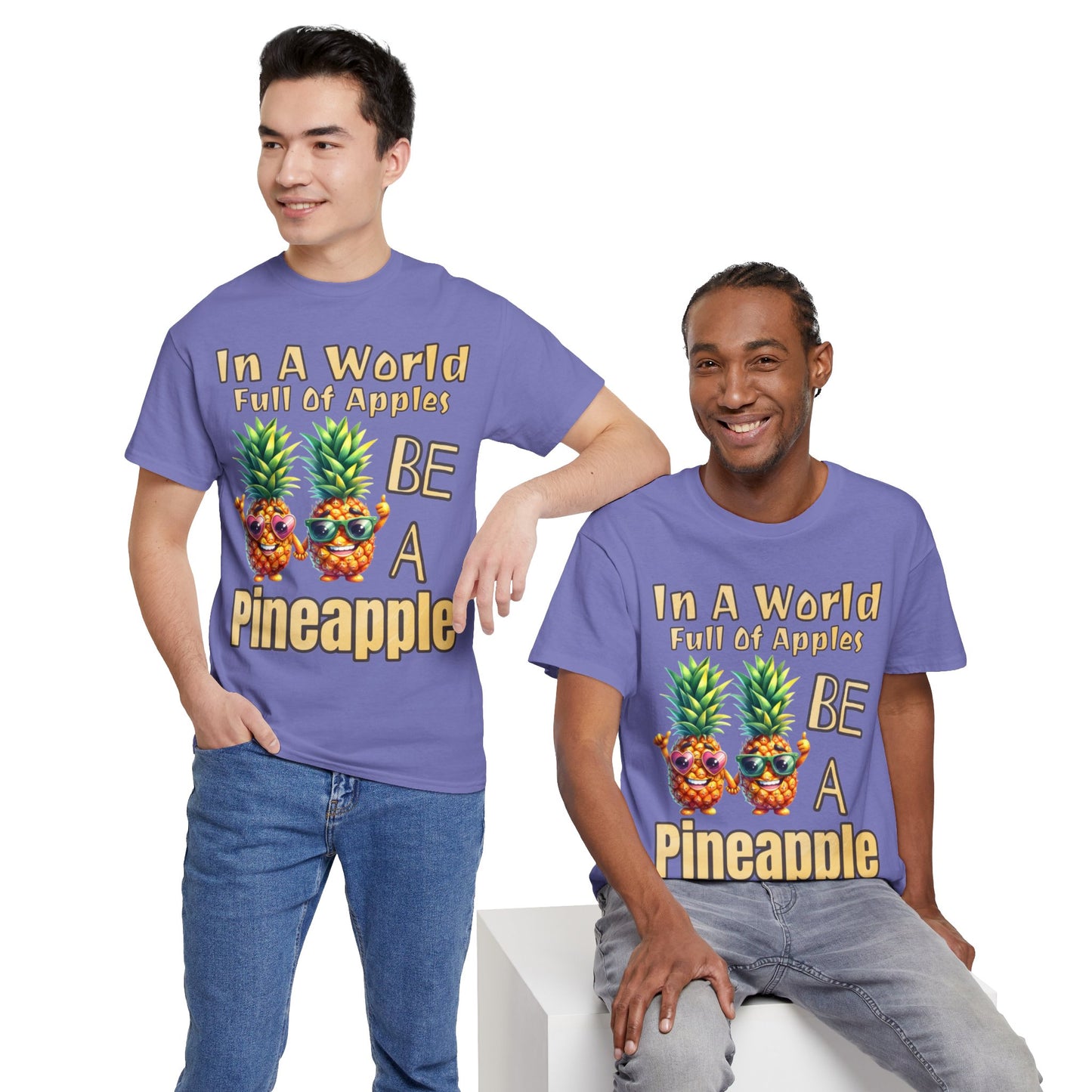 Cool Pineapple Couple Mr & Mrs Unisex Heavy Cotton Tee