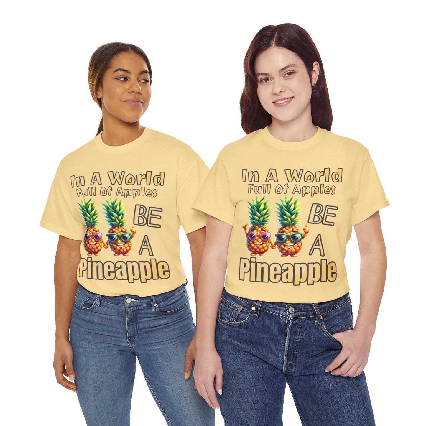 Cool Pineapple Couple Mr & Mrs Unisex Heavy Cotton Tee