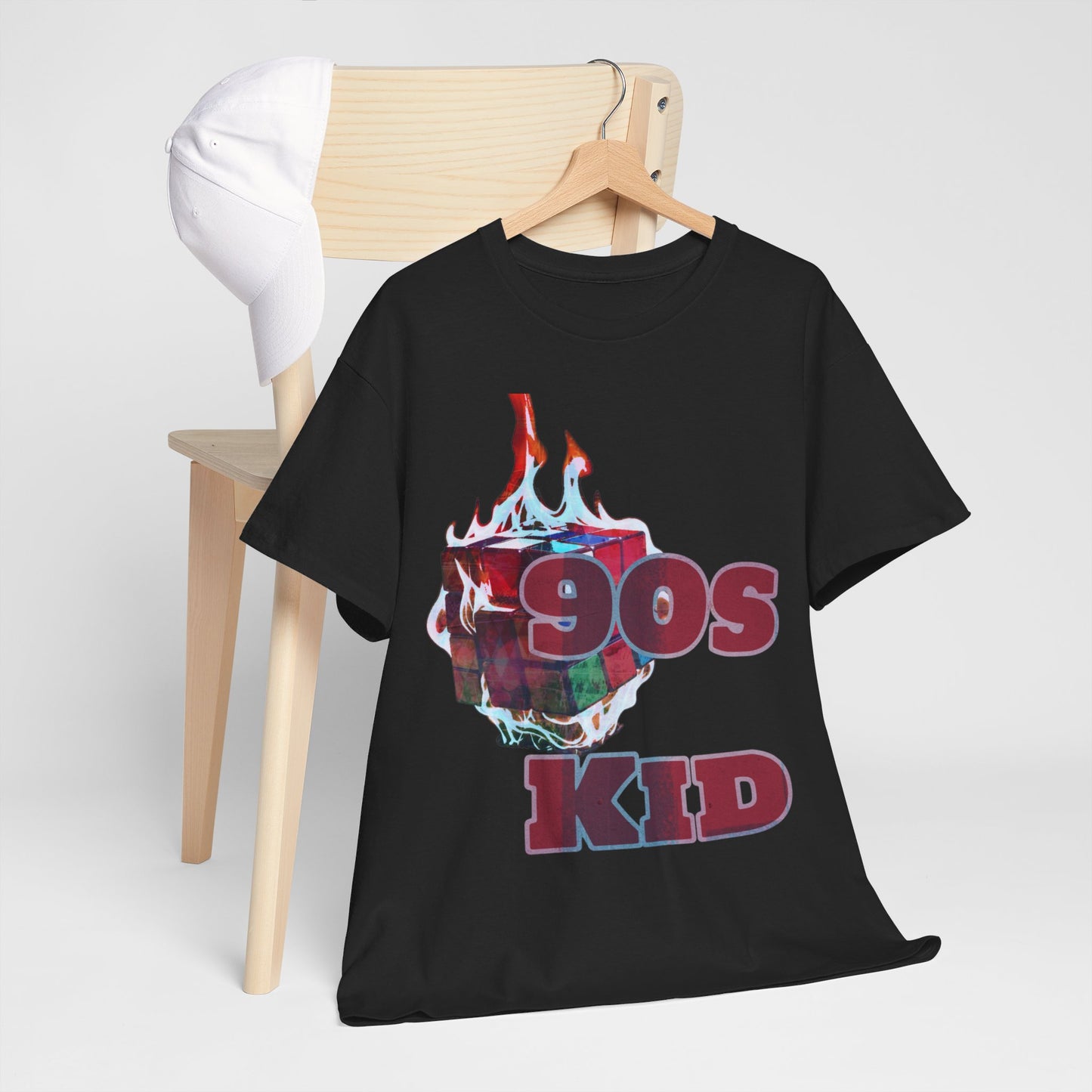 90s Kid Stunning Rubix Cube design Unisex Heavy Cotton Tee