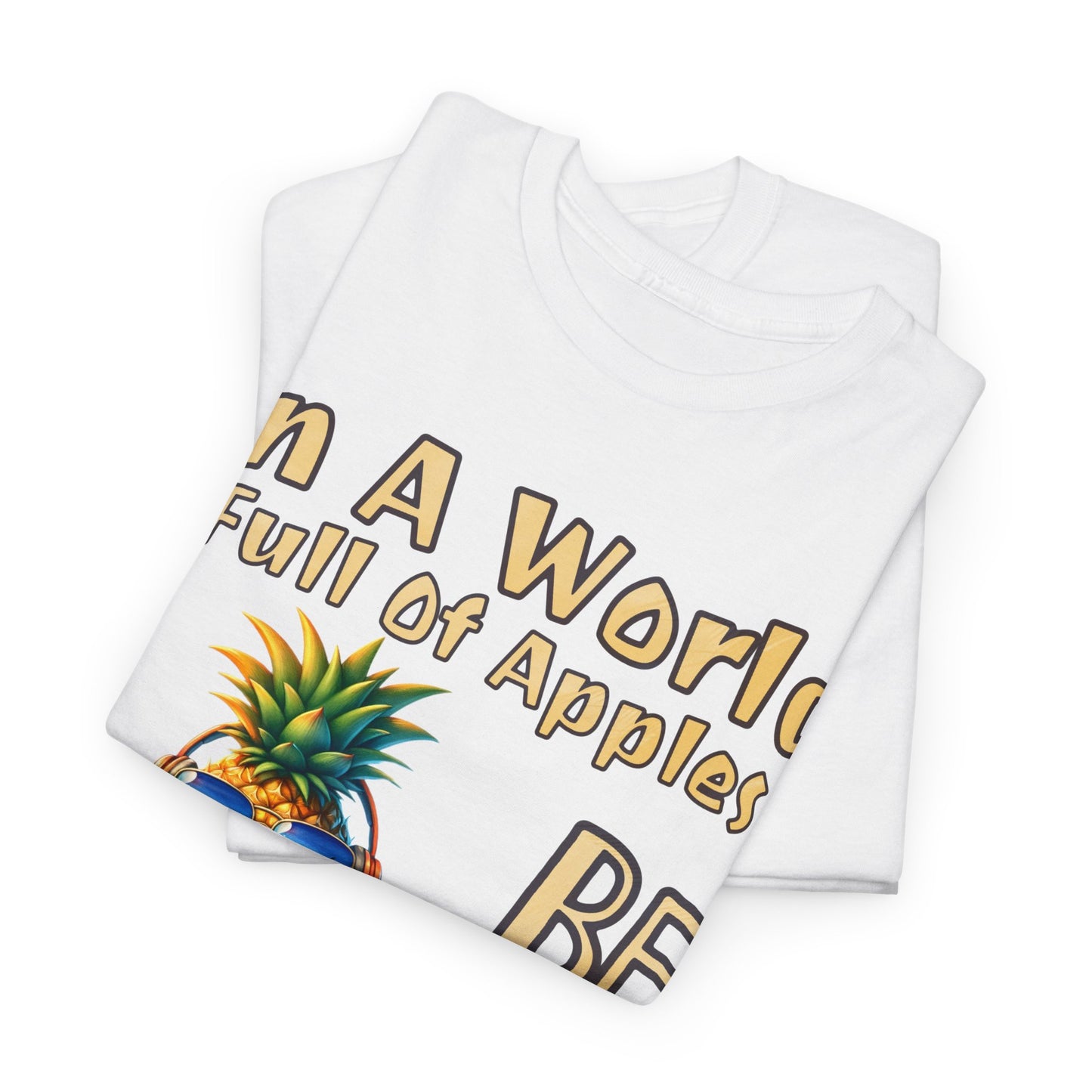 Cool Pineapple DJ Beach Reflection Shades Unisex Heavy Cotton Tee