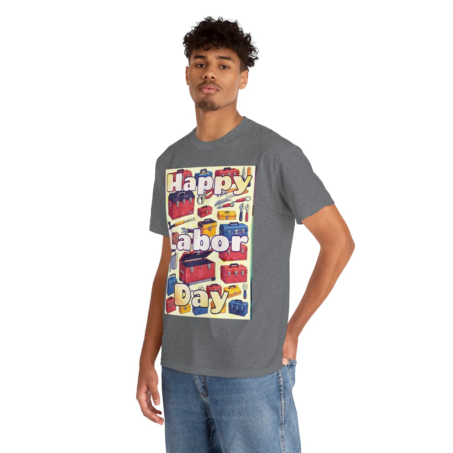 Happy Labor Day Celebrations Unisex Heavy Cotton Tee