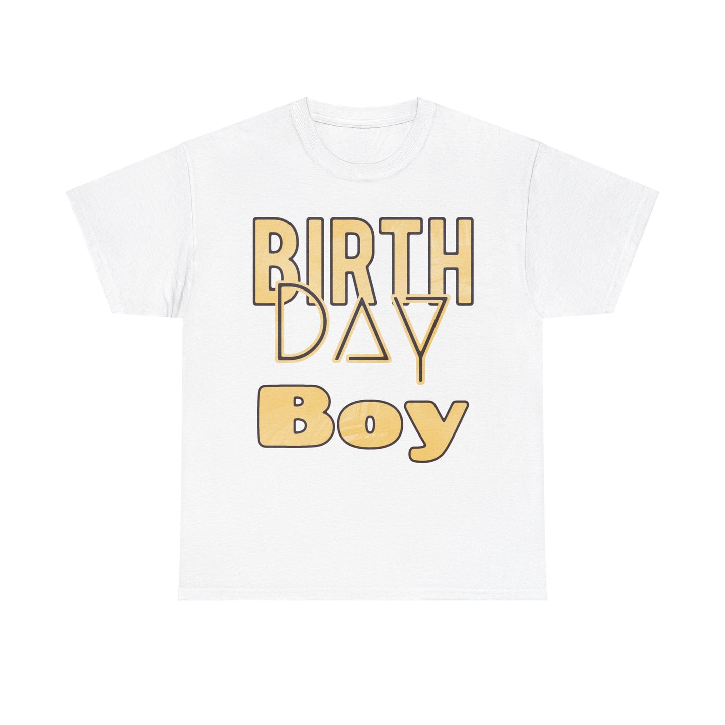 Birthday Boy Gold Washed Look Unisex Heavy Cotton Tee