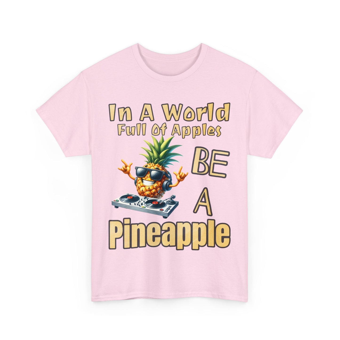 Cool Pineapple DJ Music Decks Unisex Heavy Cotton Tee