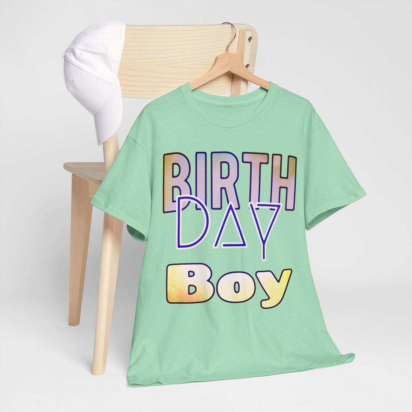 Birthday Boy Gold & Blue Unisex Heavy Cotton Tee