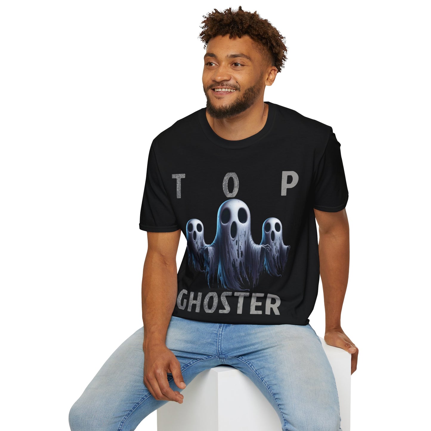 Top Ghoster Ghoul Spirit Scary Creepy Festive Happy Halloween T-Shirt