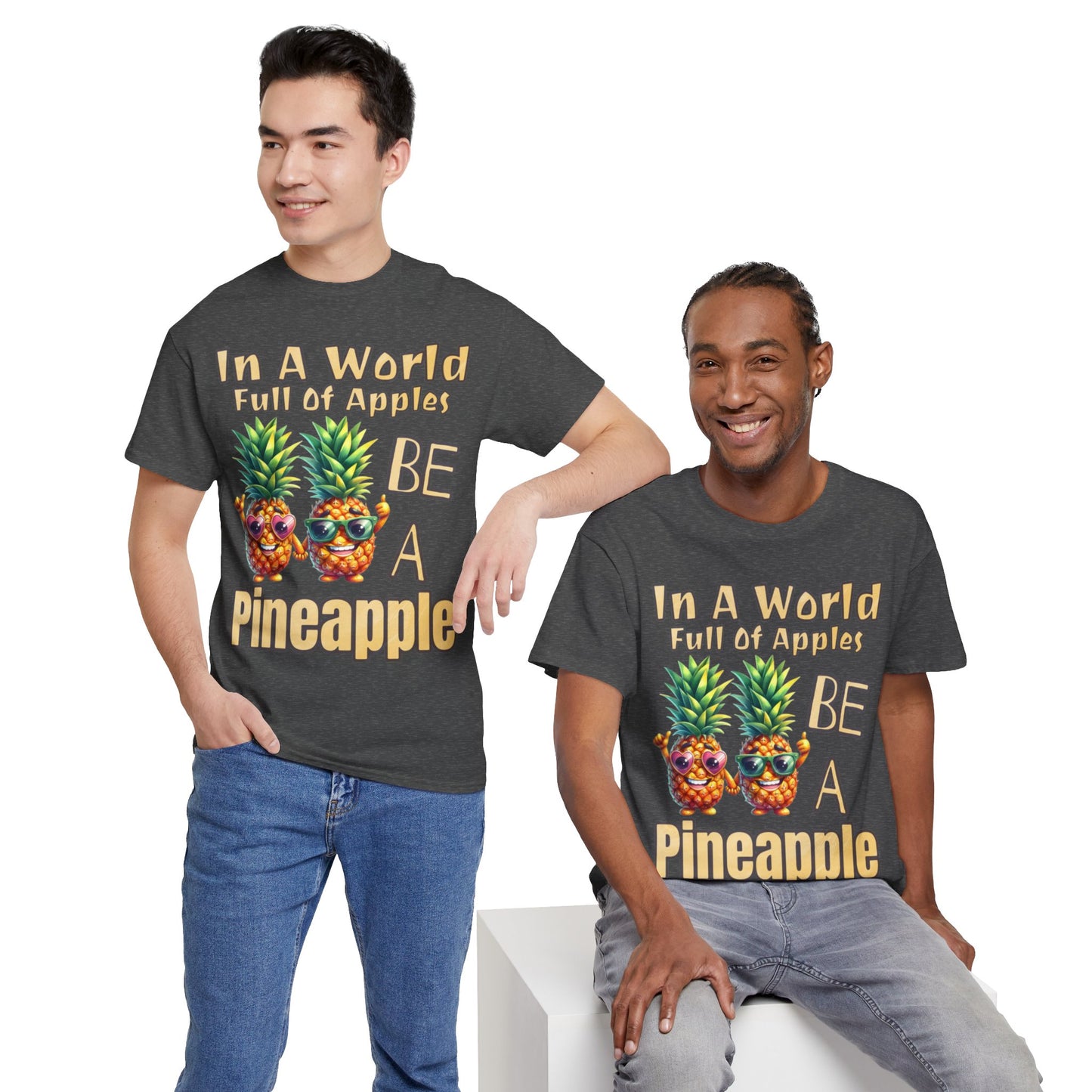 Cool Pineapple Couple Mr & Mrs Unisex Heavy Cotton Tee