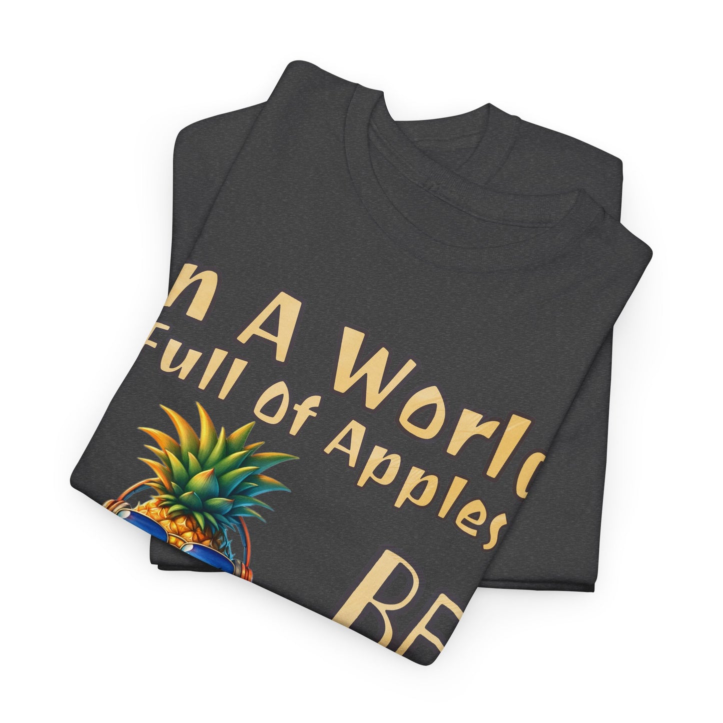 Cool Pineapple DJ Beach Reflection Shades Unisex Heavy Cotton Tee