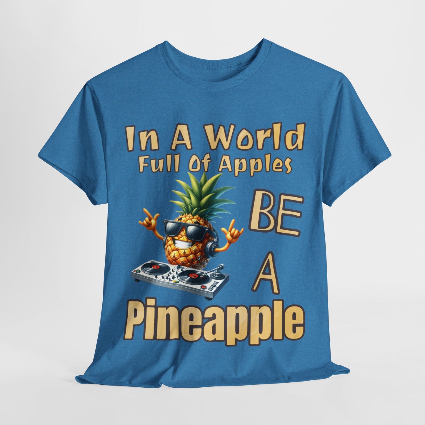 Cool Pineapple DJ Music Decks Unisex Heavy Cotton Tee