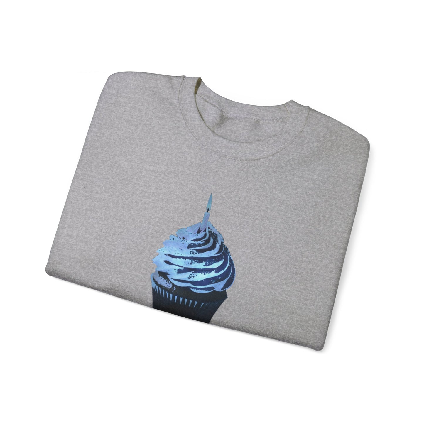 Birthday Boy Blue Cupcake Grunge look Unisex Heavy Blend™ Crewneck Sweatshirt