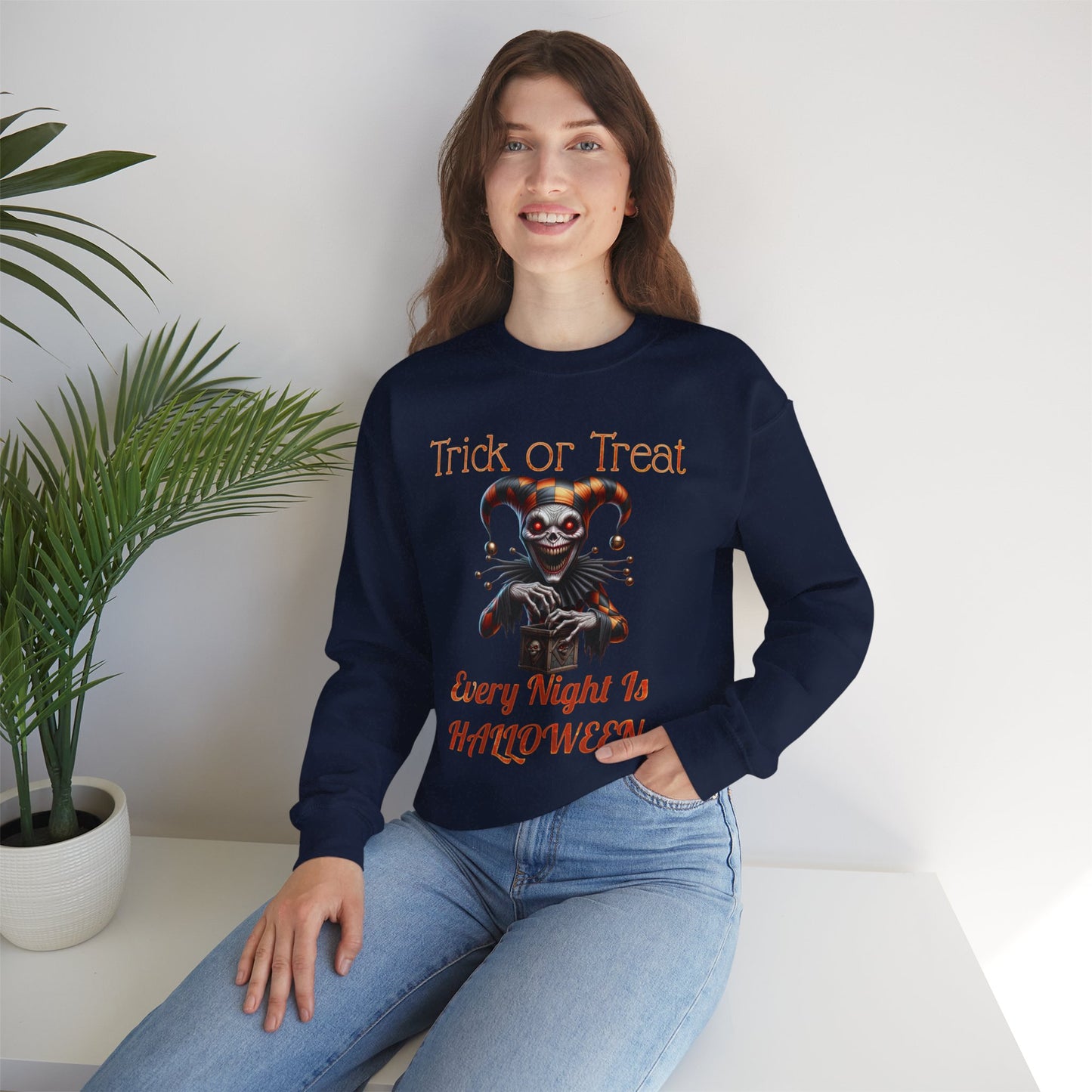 Halloween Evil Clown Every Night Is Halloween Sweatshirt