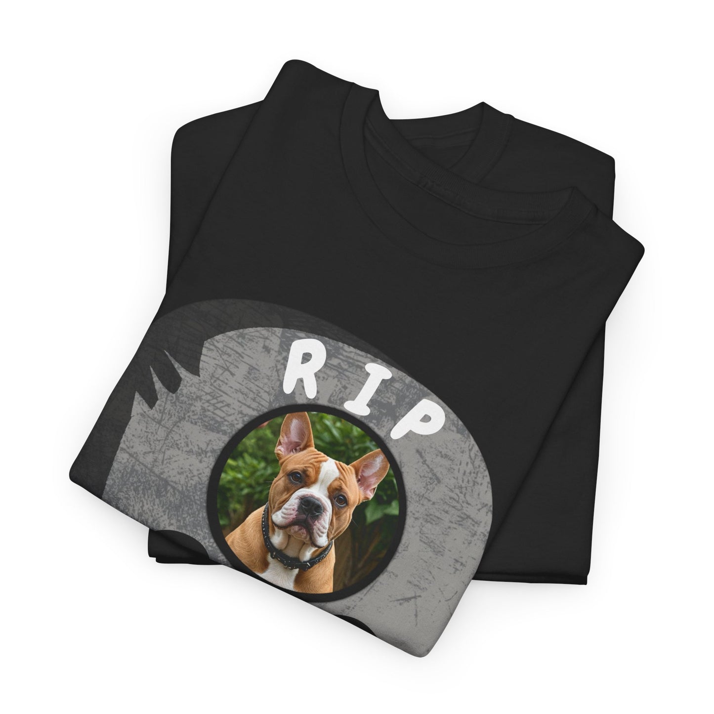 Personalized RIP Dog T-Shirt - Customizable with Pet’s Name, Date, Owner’s Name & Image - Unisex Heavy Cotton Tee - Memorial Keepsake Gift for Pet Loss - Comfort Fit, Durable, Ethically Sourced, Ideal for Remembrance