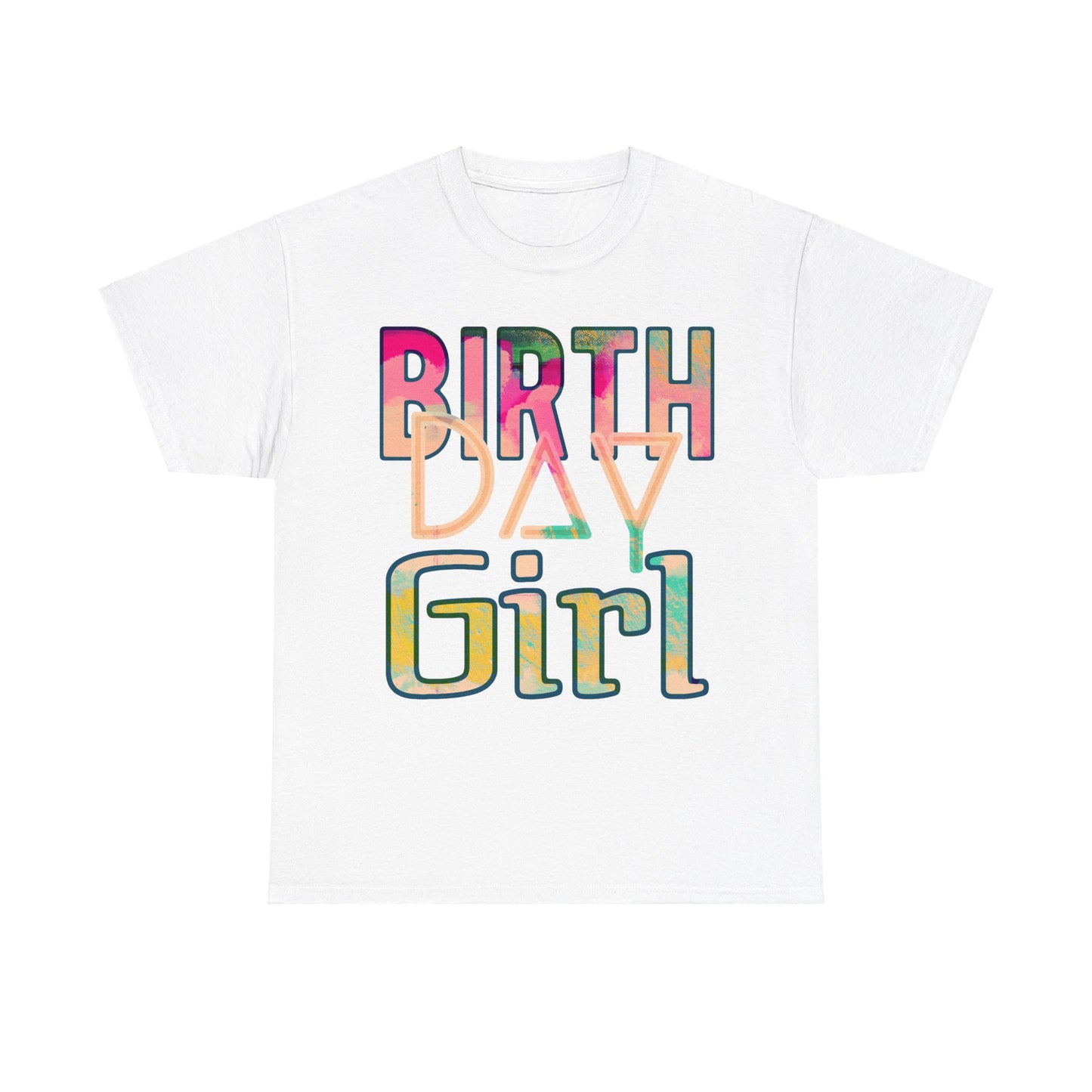 Birthday Girl Pink Street Art Unisex Heavy Cotton Tee