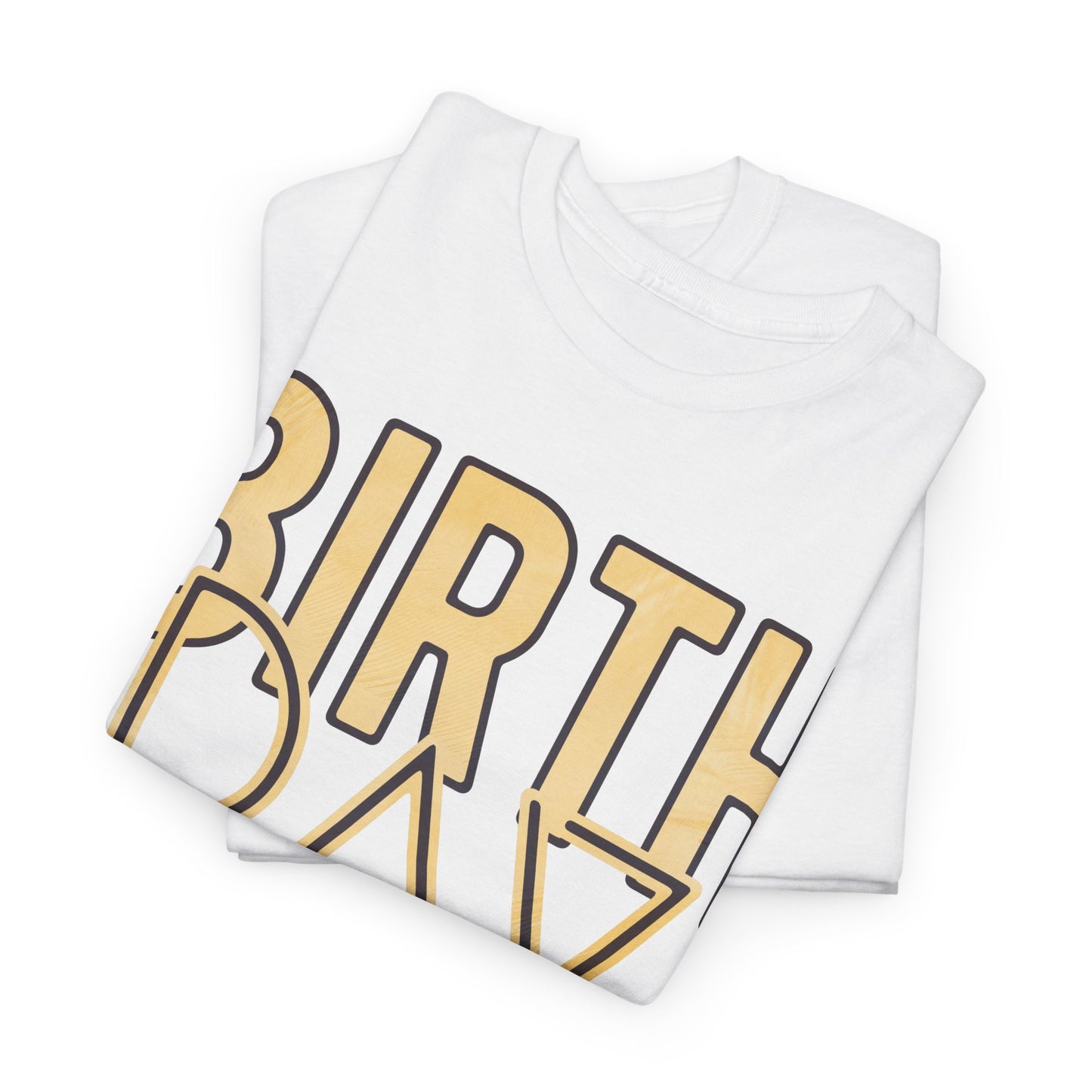 Birthday Boy Gold Washed Look Unisex Heavy Cotton Tee