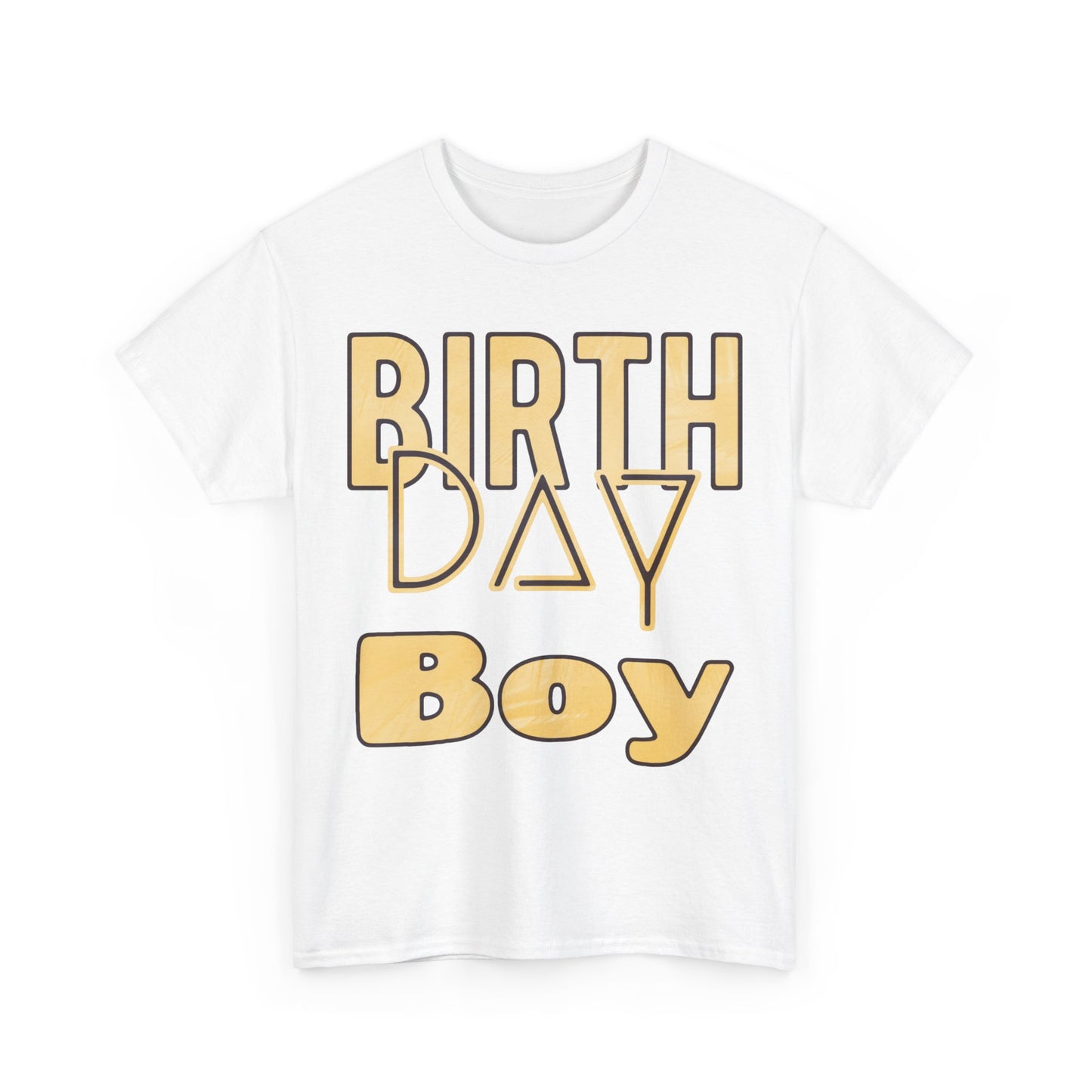 Birthday Boy Gold Washed Look Unisex Heavy Cotton Tee