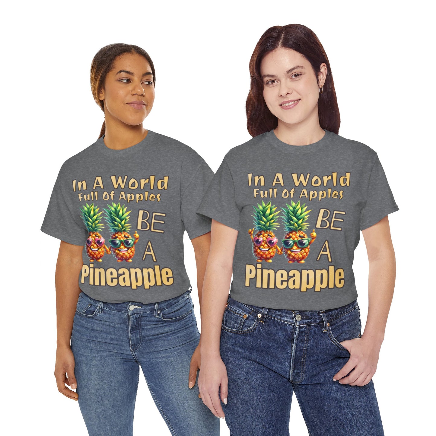 Cool Pineapple Couple Mr & Mrs Unisex Heavy Cotton Tee