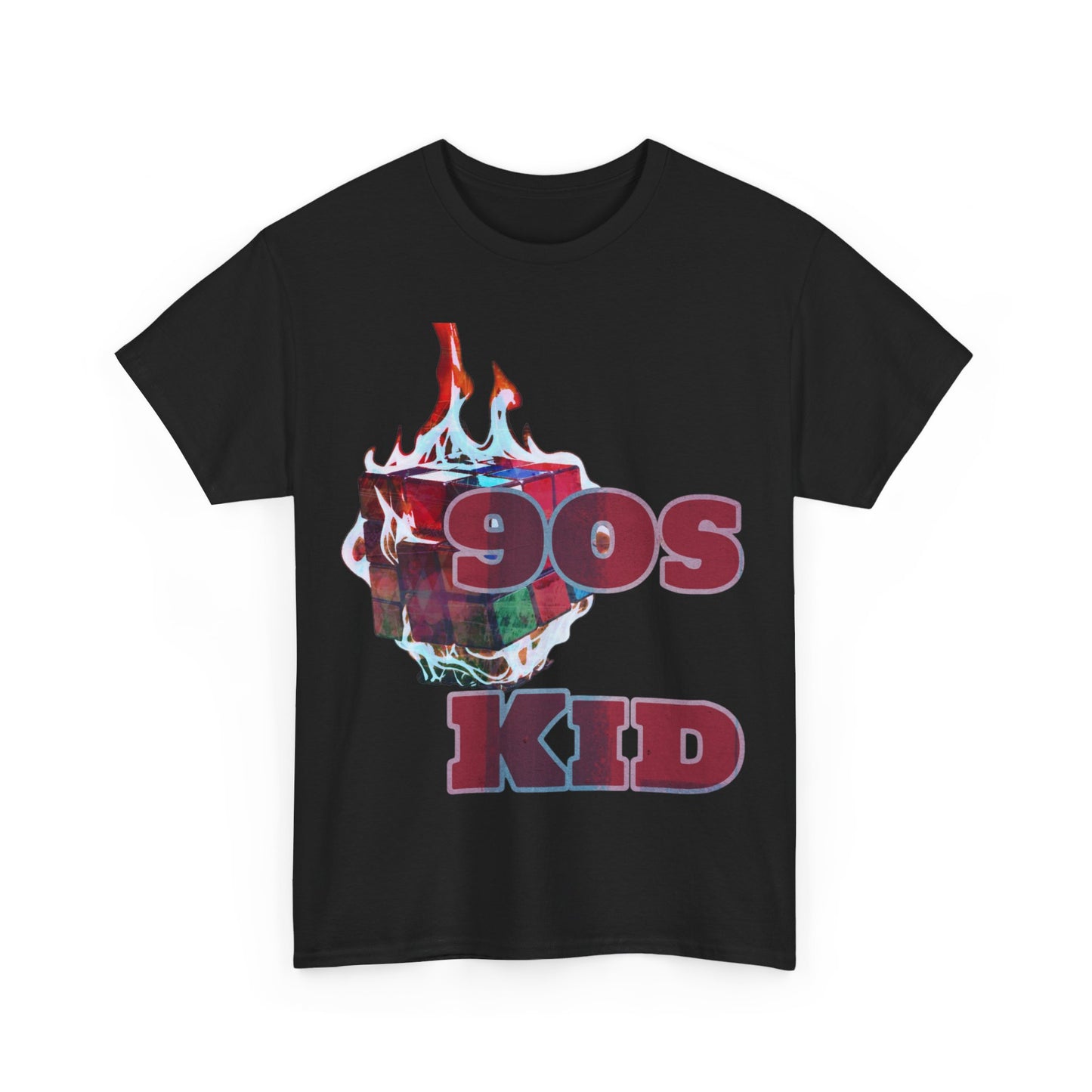 90s Kid Stunning Rubix Cube design Unisex Heavy Cotton Tee