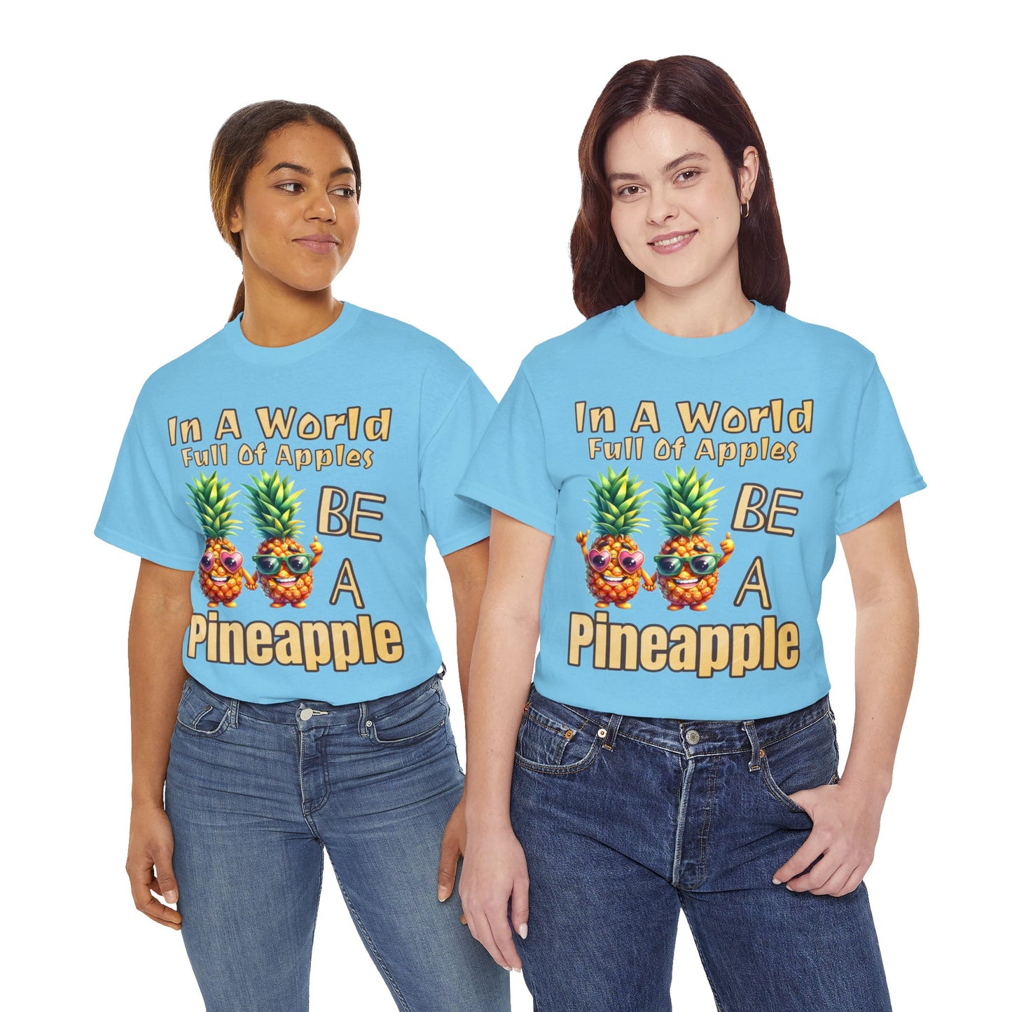 Cool Pineapple Couple Mr & Mrs Unisex Heavy Cotton Tee