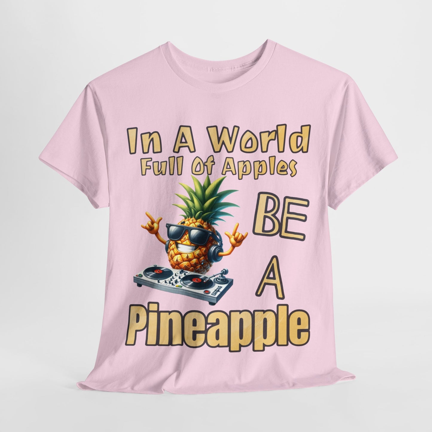 Cool Pineapple DJ Music Decks Unisex Heavy Cotton Tee