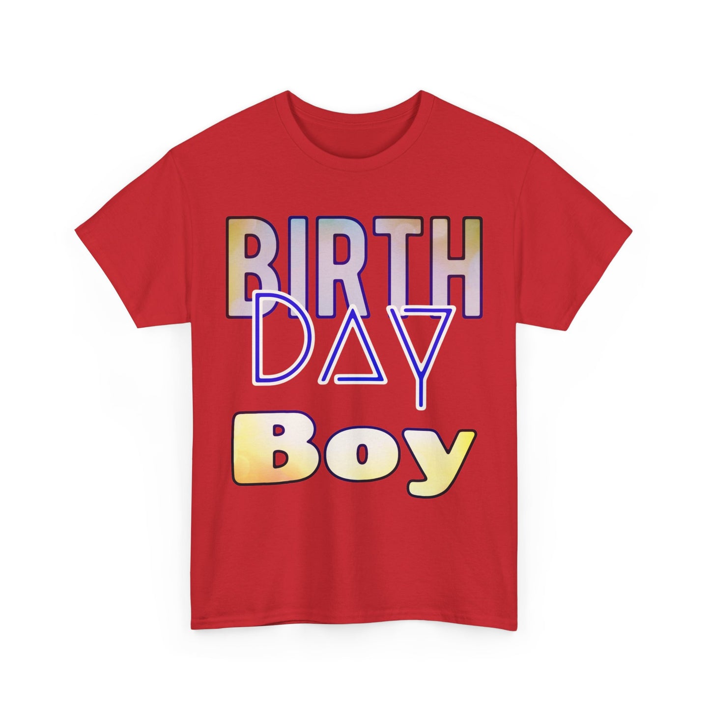 Birthday Boy Gold & Blue Unisex Heavy Cotton Tee