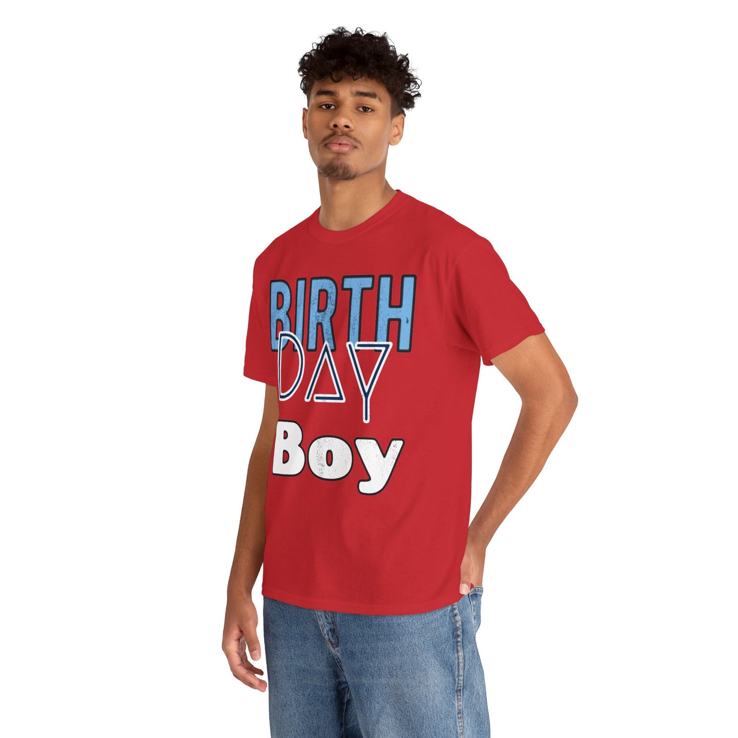 Birthday Boy Blue Washed Look Unisex Heavy Cotton Tee