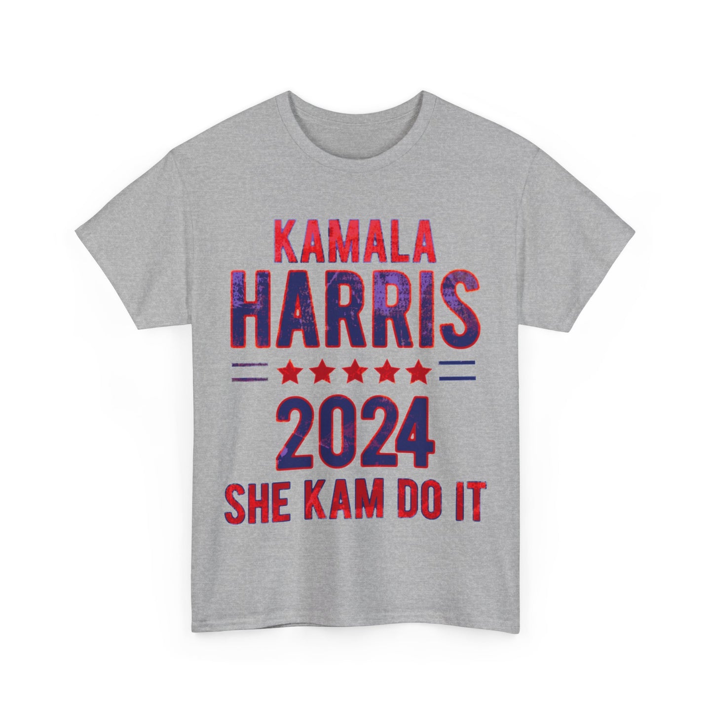 Kamala Harris 2024 Vote Supporter grunge look Unisex Heavy Cotton Tee