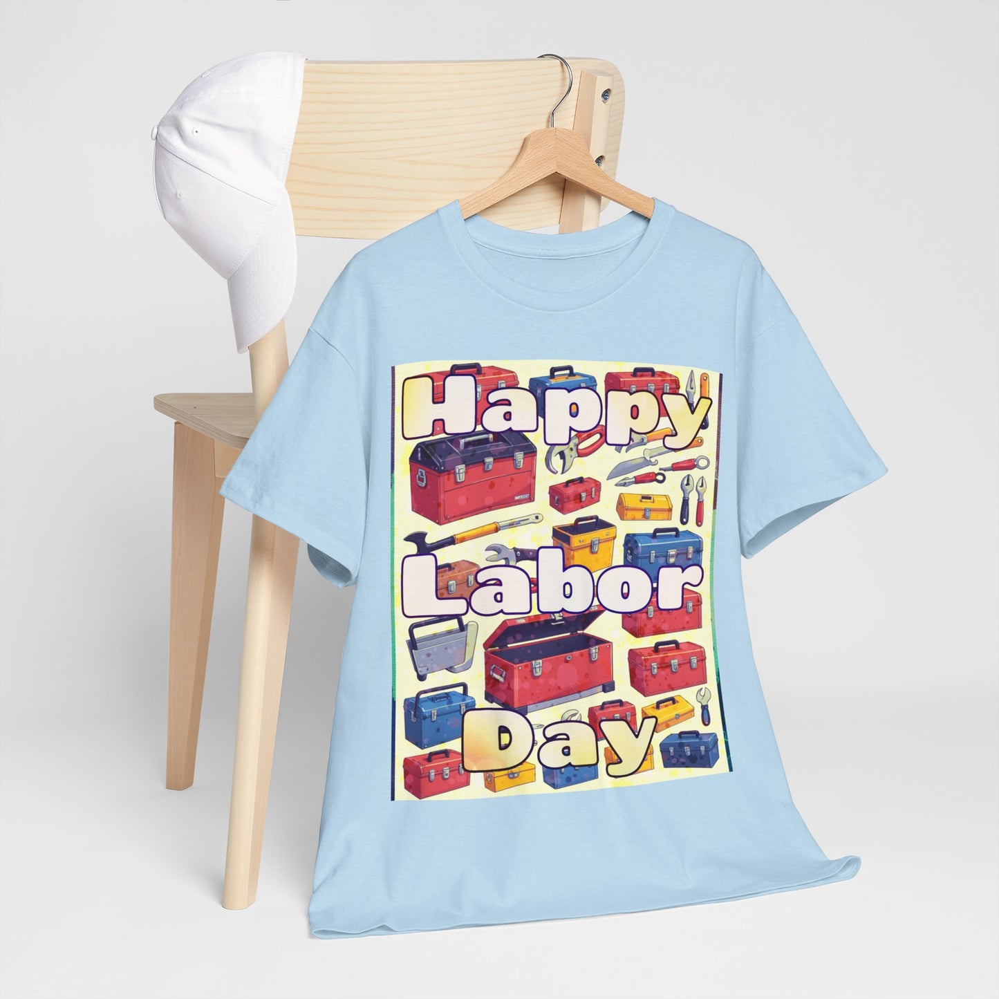 Happy Labor Day Celebrations Unisex Heavy Cotton Tee