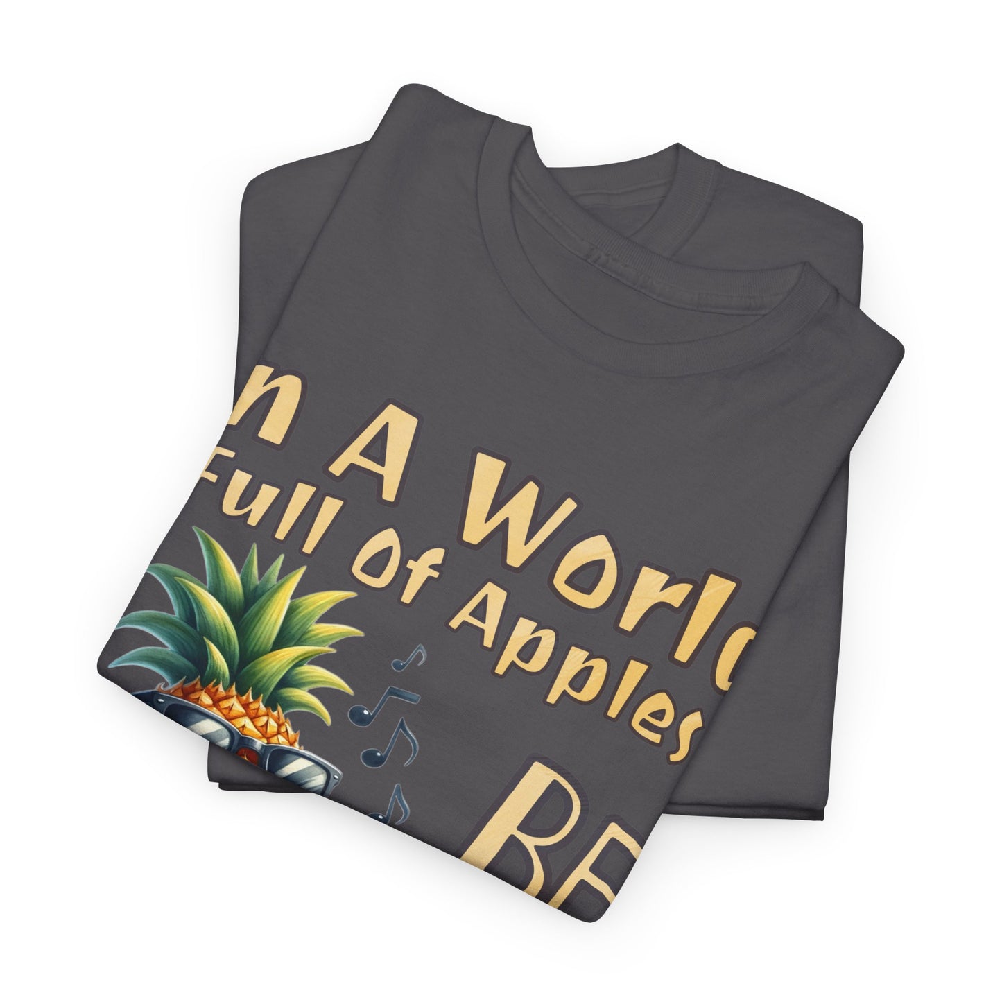 Cool Pineapple Guitar Music Design Unisex Heavy Cotton Tee