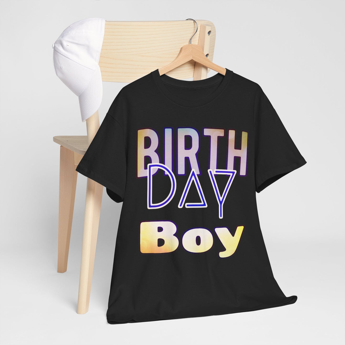 Birthday Boy Gold & Blue Unisex Heavy Cotton Tee