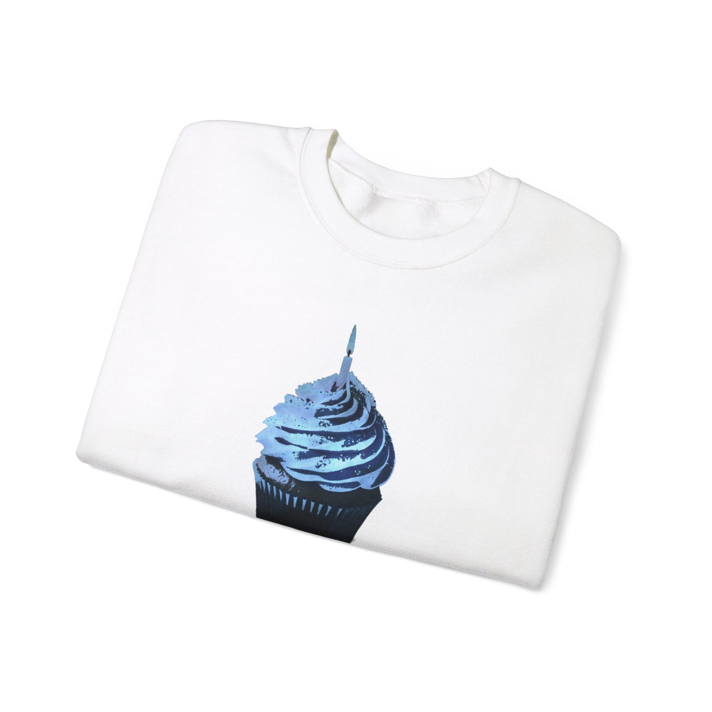 Birthday Boy Blue Cupcake Grunge look Unisex Heavy Blend™ Crewneck Sweatshirt