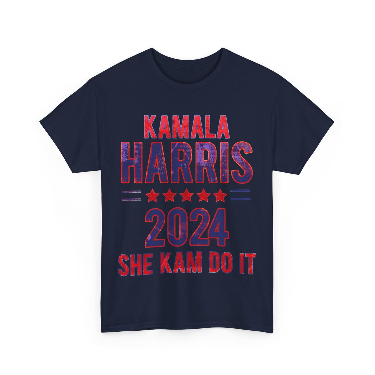 Kamala Harris 2024 Vote Supporter grunge look Unisex Heavy Cotton Tee