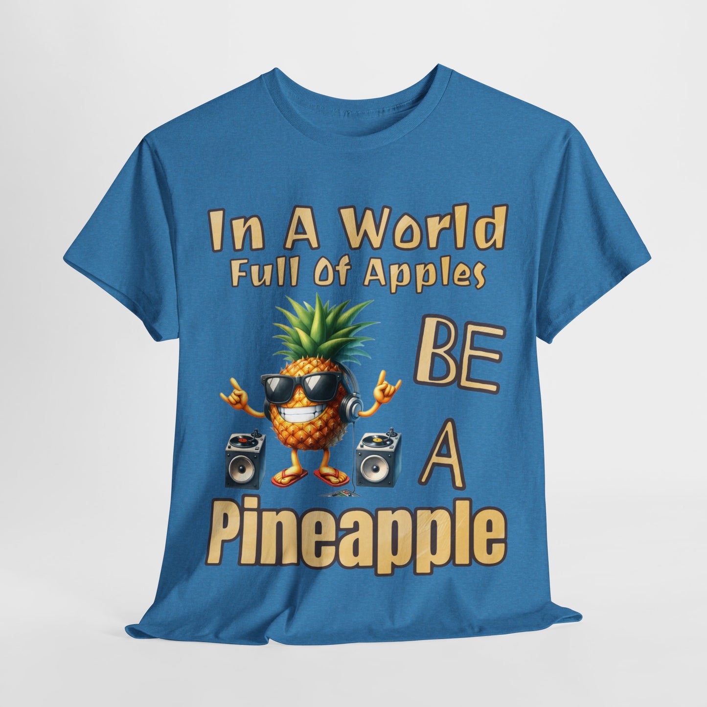 Cool Pineapple With Music & Speakers Unisex Heavy Cotton Tee