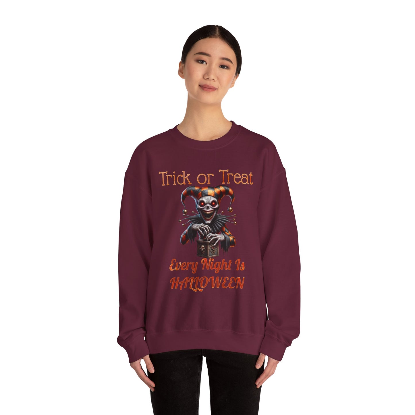 Halloween Evil Clown Every Night Is Halloween Sweatshirt