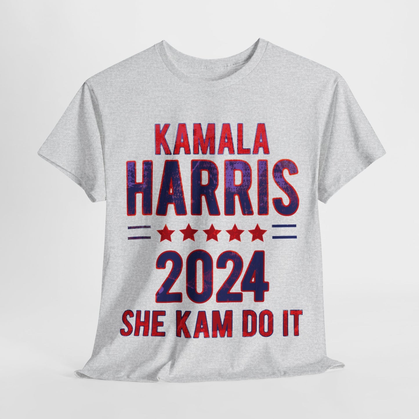 Kamala Harris 2024 Vote Supporter grunge look Unisex Heavy Cotton Tee