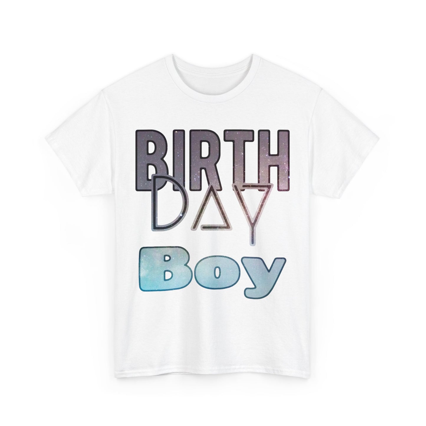 Birthday Boy Stars In Dark Sky Unisex Heavy Cotton Tee