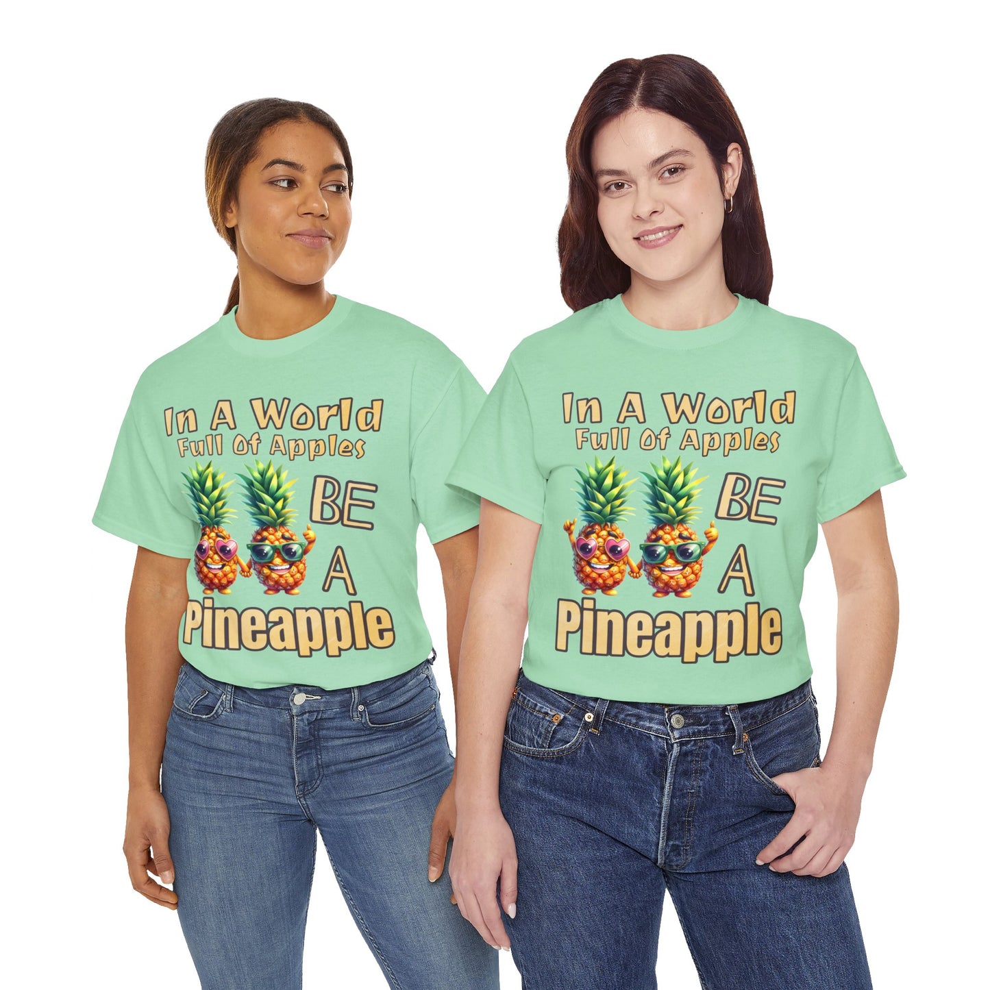 Cool Pineapple Couple Mr & Mrs Unisex Heavy Cotton Tee