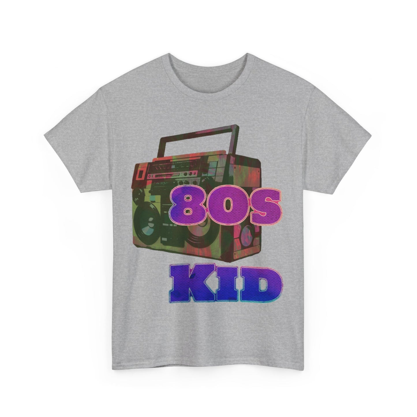 80s Kid Stunning Boombox design Unisex Heavy Cotton Tee