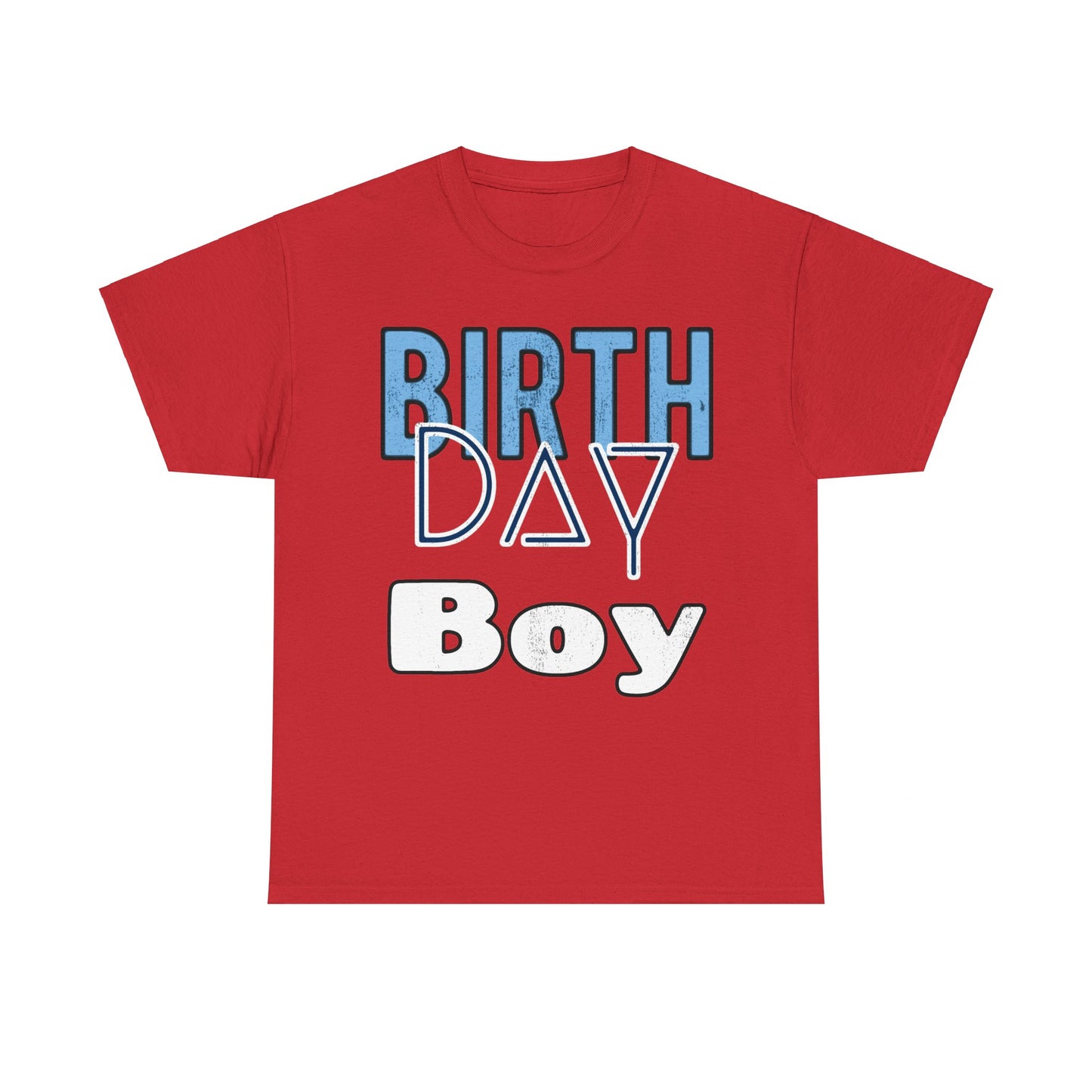 Birthday Boy Blue Washed Look Unisex Heavy Cotton Tee