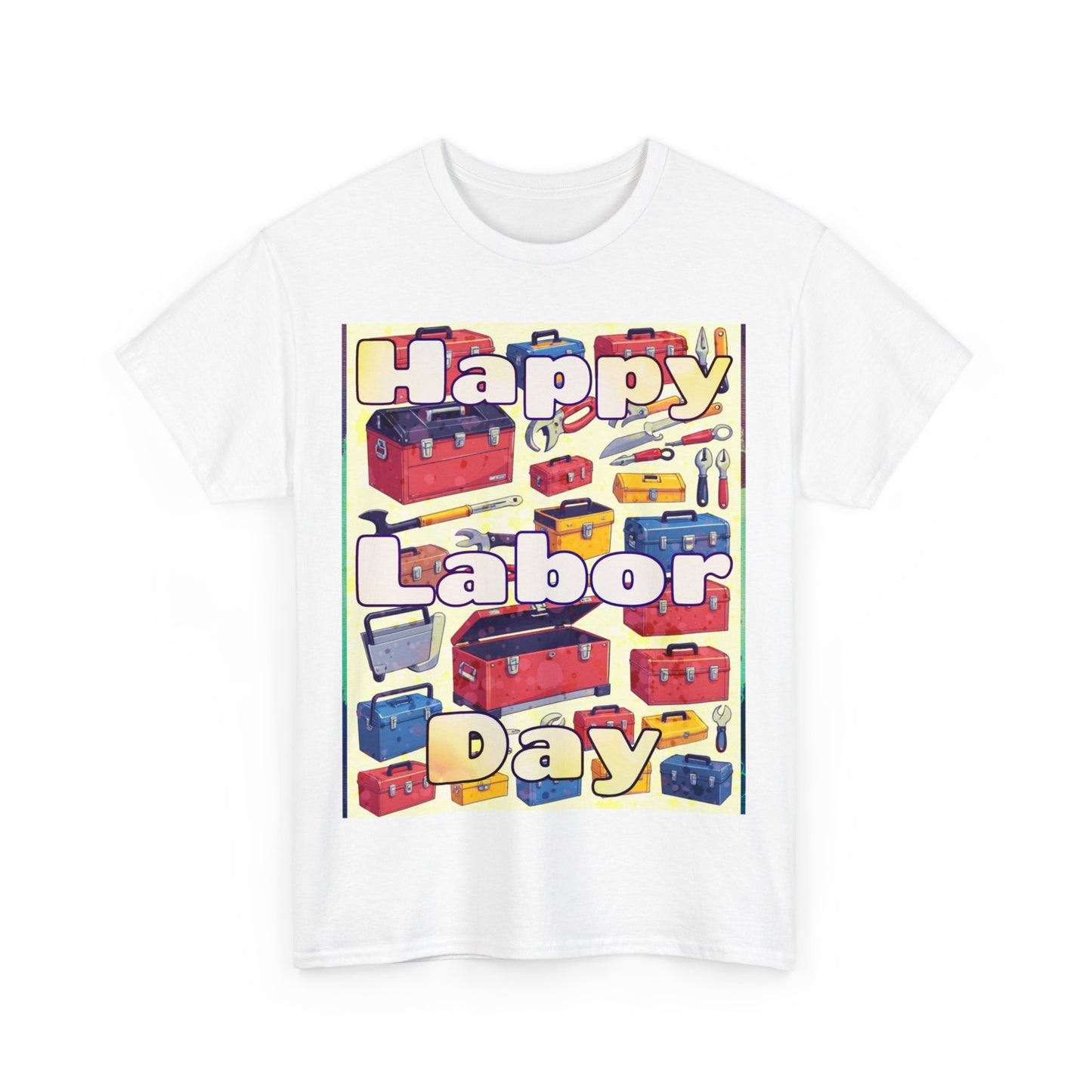 Happy Labor Day Celebrations Unisex Heavy Cotton Tee