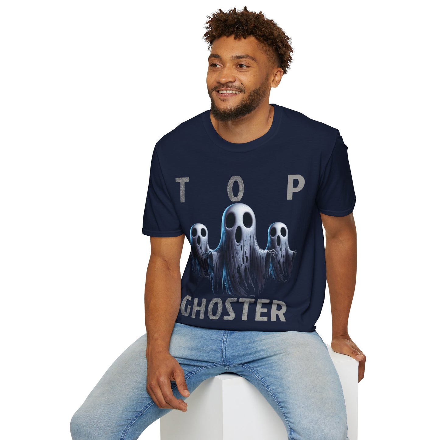 Top Ghoster Ghoul Spirit Scary Creepy Festive Happy Halloween T-Shirt