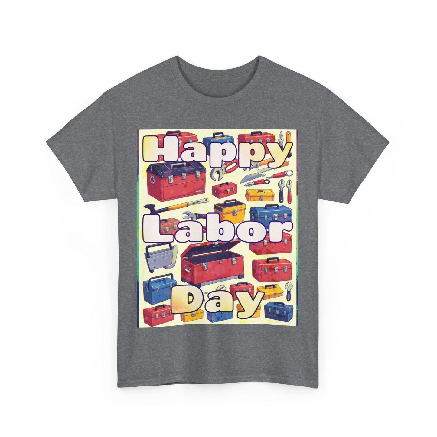 Happy Labor Day Celebrations Unisex Heavy Cotton Tee