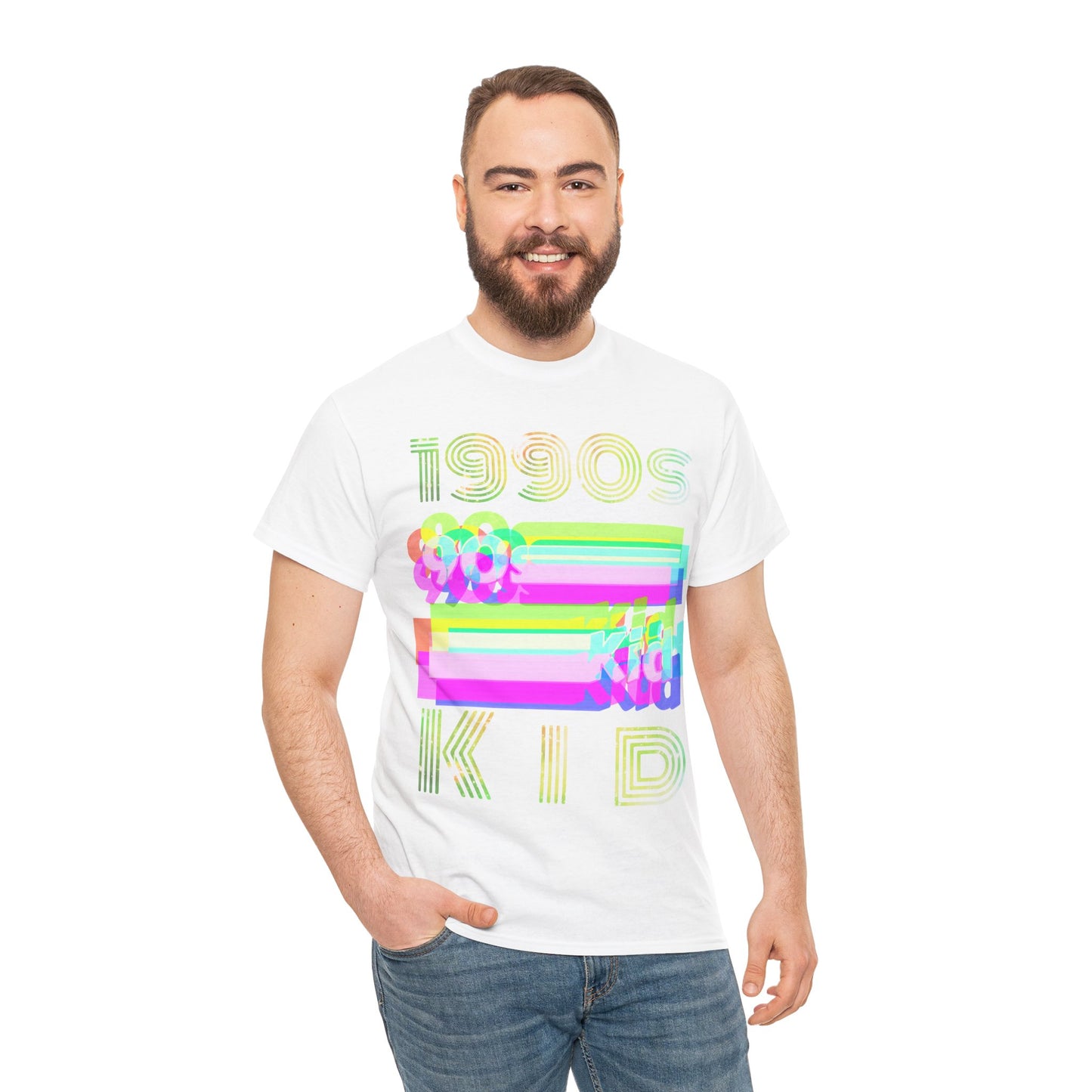 1990s kid decade party Unisex Heavy Cotton Tee