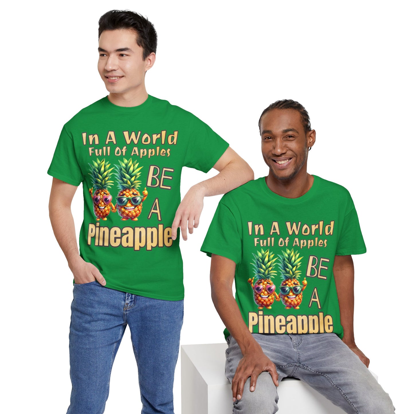 Cool Pineapple Couple Mr & Mrs Unisex Heavy Cotton Tee