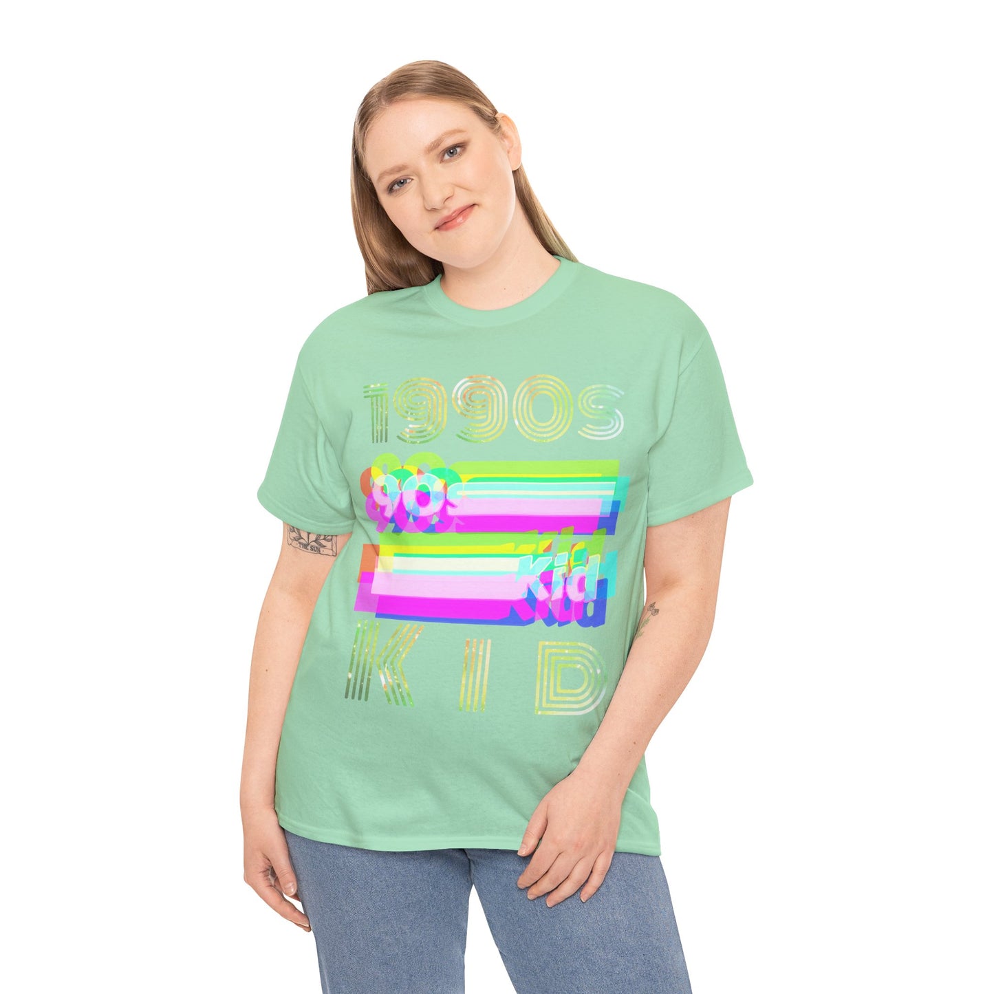 1990s kid decade party Unisex Heavy Cotton Tee